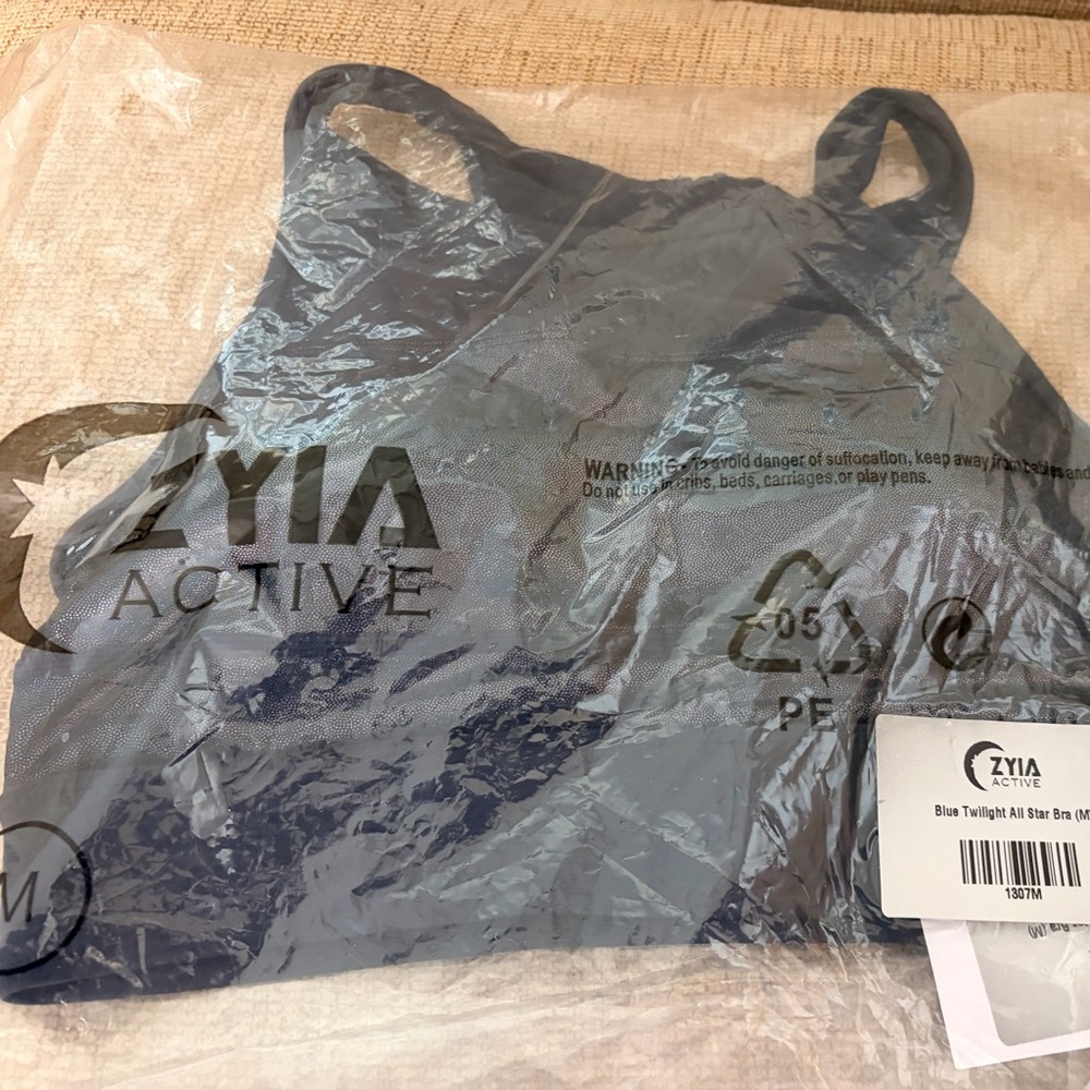 ZYIA Active Women’s Blue Twilight All Star Sports Bra NEW W Tags/Bag
